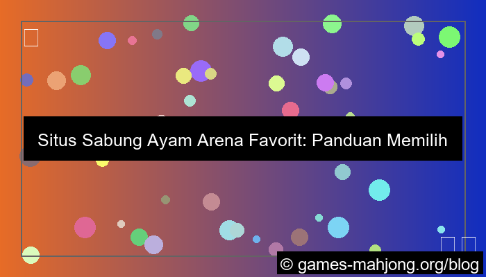 ilustrasi situs sabung ayam arena favorit
