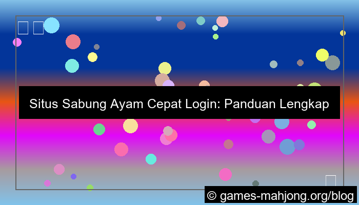 ilustrasi situs sabung ayam cepat login