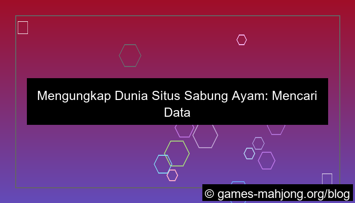 situs sabung ayam data lengkap