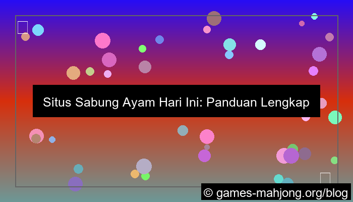 desain situs sabung ayam hari ini