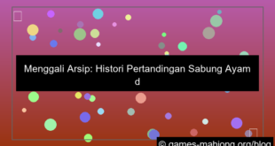 situs sabung ayam histori pertandingan