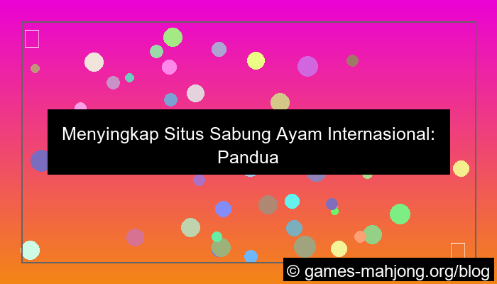 ilustrasi situs sabung ayam internasional