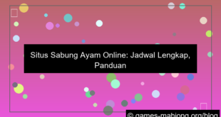 situs sabung ayam jadwal lengkap
