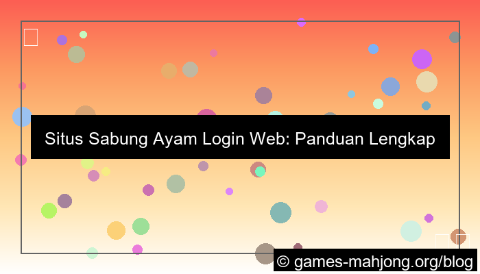 situs sabung ayam login web
