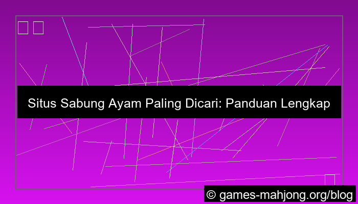 situs sabung ayam paling dicari