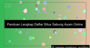 gambar situs sabung ayam panduan daftar