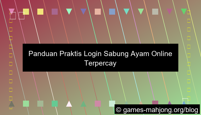 situs sabung ayam panduan login