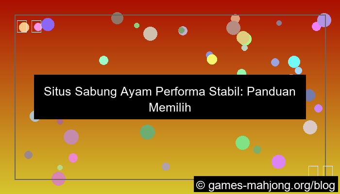 situs sabung ayam performa stabil