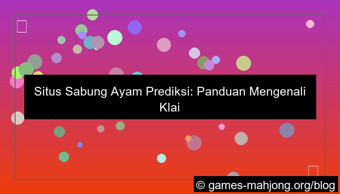 ilustrasi situs sabung ayam prediksi