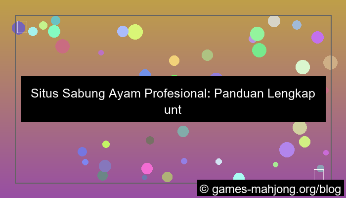 situs sabung ayam profesional