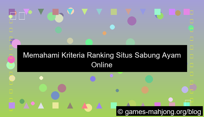 situs sabung ayam ranking