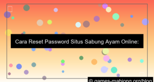 situs sabung ayam reset password