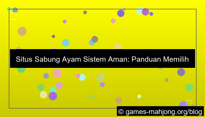 ilustrasi situs sabung ayam sistem aman