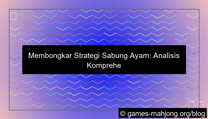 grafik strategi sabung ayam