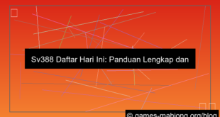 sv388 daftar hari ini