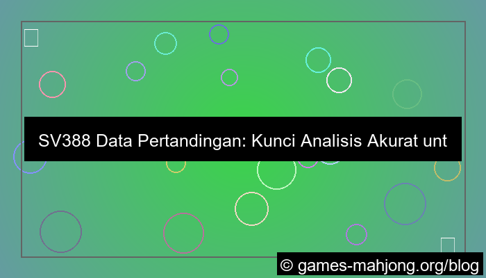 grafik sv388 data pertandingan