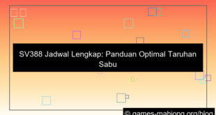 sv388 jadwal lengkap
