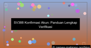 sv388 konfirmasi akun