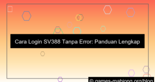sv388 login tanpa error