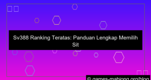 sv388 ranking teratas