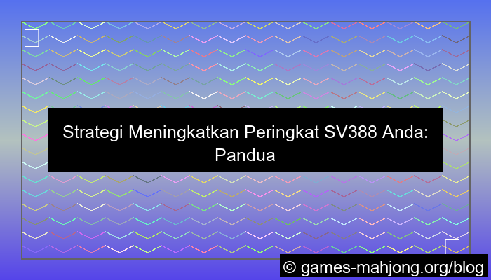 ilustrasi sv388 ranking