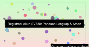 sv388 registrasi akun
