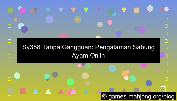 sv388 tanpa gangguan