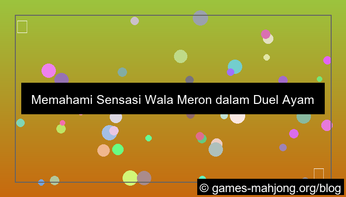 wala meron duel ayam bangkok