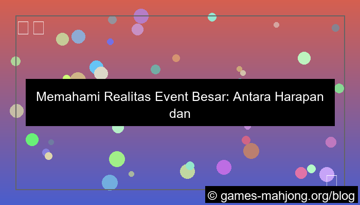 wala meron event besar