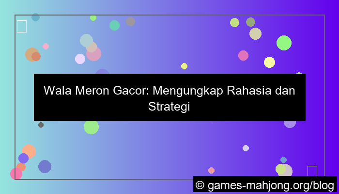wala meron gacor