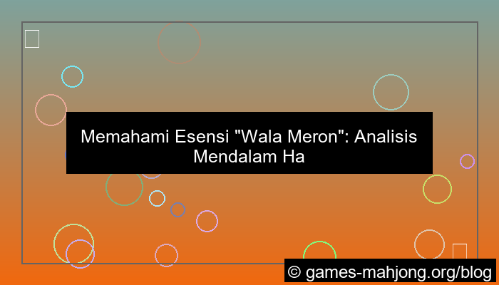 ilustrasi wala meron hasil pertandingan