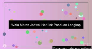 wala meron jadwal hari ini