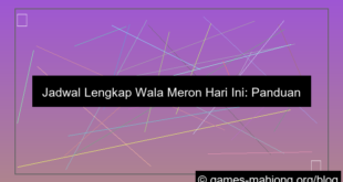 wala meron jadwal lengkap hari ini
