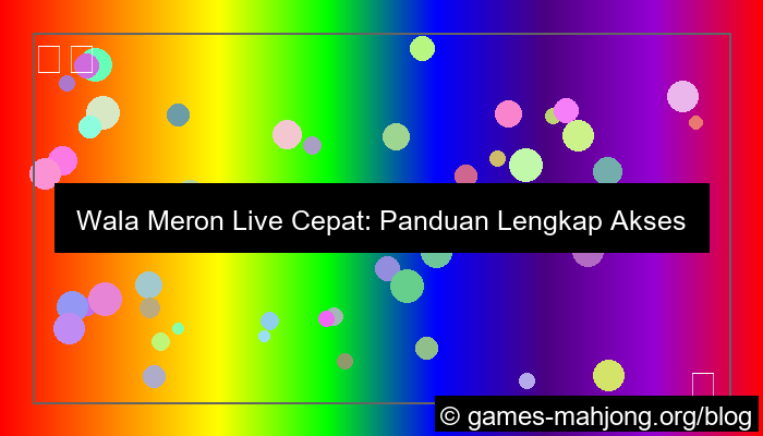 wala meron live cepat