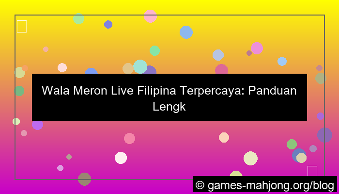 visual wala meron live filipina terpercaya
