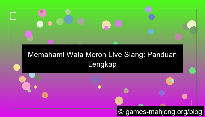 wala meron live siang