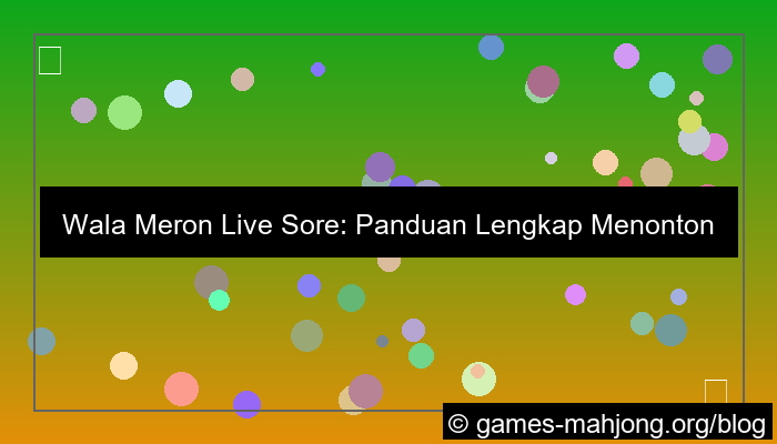 wala meron live sore