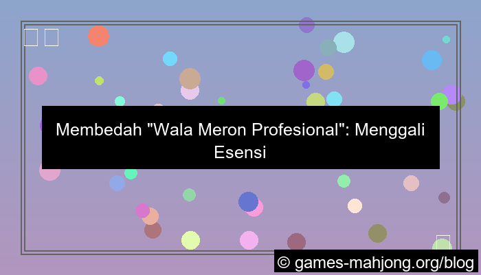 gambar wala meron profesional