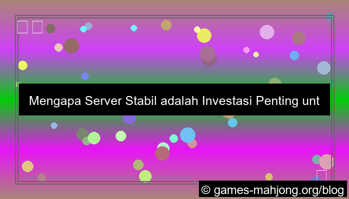 ilustrasi wala meron server stabil