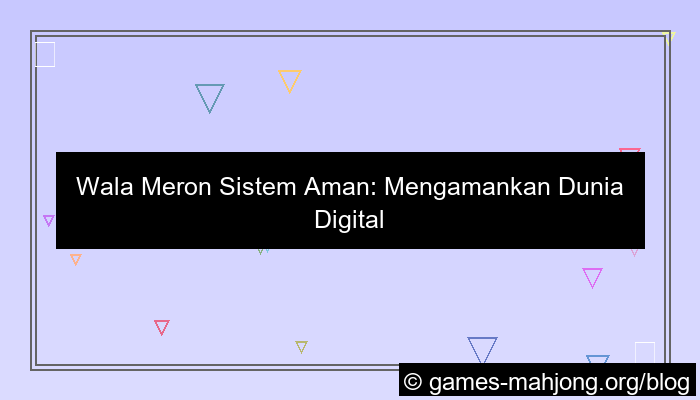 wala meron sistem aman