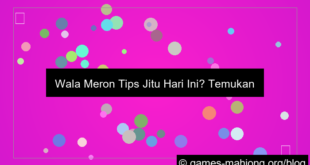 wala meron tips jitu hari ini