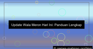 wala meron update pertandingan hari ini