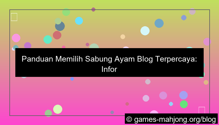 sabung ayam blog terpercaya