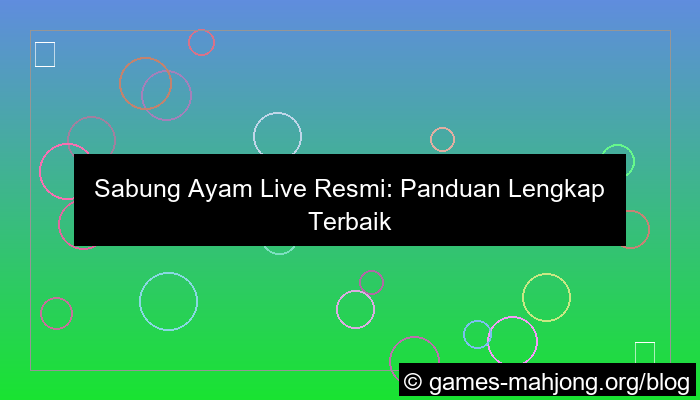 desain sabung ayam live resmi