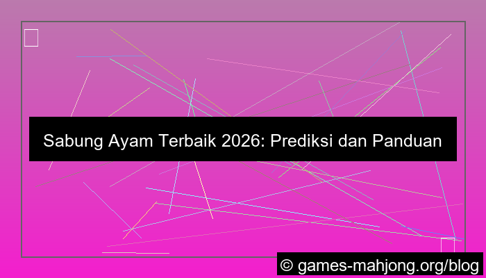 grafik sabung ayam terbaik 2026