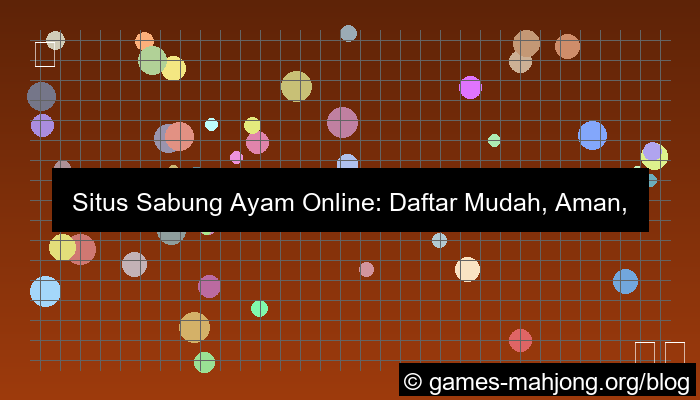 situs sabung ayam daftar tanpa ribet