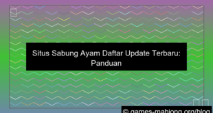 situs sabung ayam daftar update terbaru