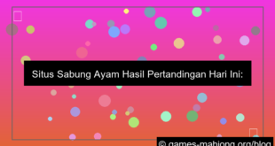 situs sabung ayam hasil pertandingan hari ini