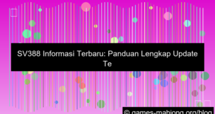 sv388 informasi terbaru