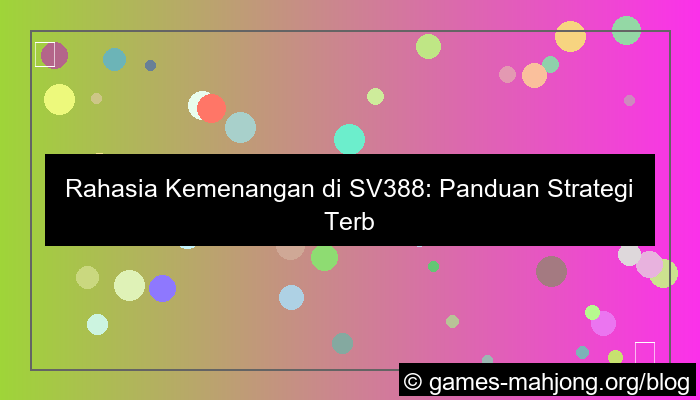 desain sv388 strategi terbaik